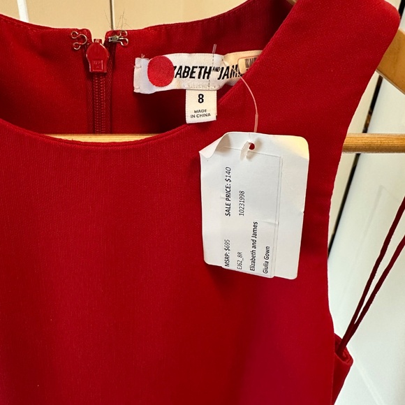 Elizabeth and James Red Maxi Dress Size 8 - Picture 5 of 6